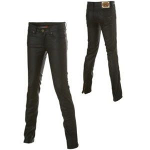 $130 ELEMENT Paper Planes SKINNY Denim Pant PLEATHER Zip ANKLES ( 5  )